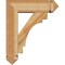 Ekena Millwork Merced Arts and Crafts Rough Sawn Bracket w/ Offset Brace, Western Red Cedar, 6"W x 18"D x 22"H BKT0604X18X22MRC03RWR - alternate 3